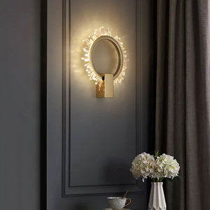Besy Rock Crystal Ring Wall Sconce