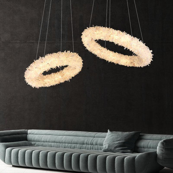 Besy Rock Crystal Round Modern Chandelier