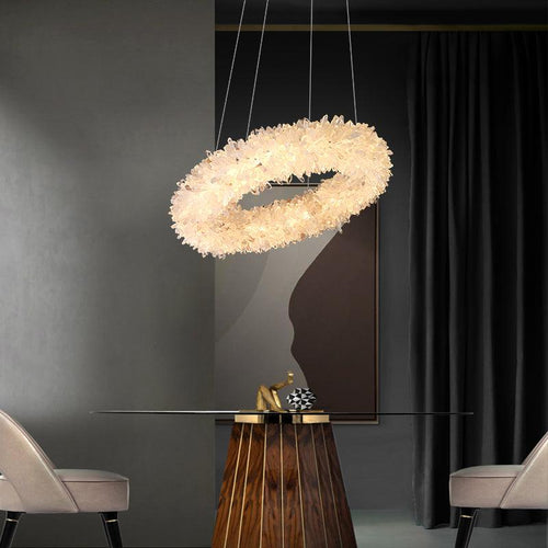 Besy Rock Crystal Round Modern Chandelier