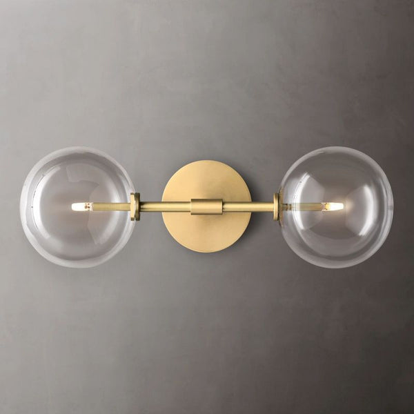 Glass Globe Linear Bedroom Sconce