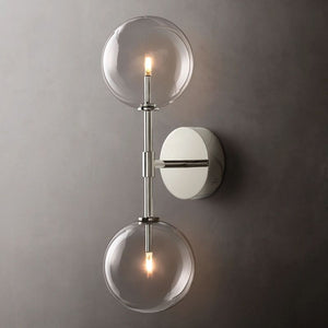 Glass Globe Linear Bedroom Sconce