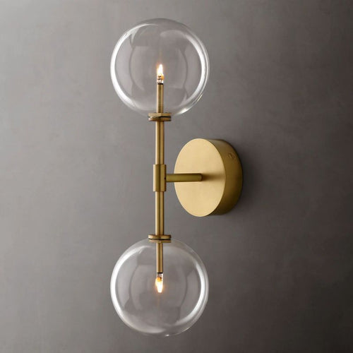 Glass Globe Linear Bedroom Sconce