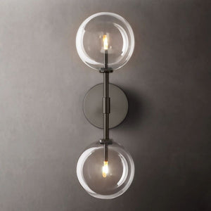 Glass Globe Linear Bedroom Sconce