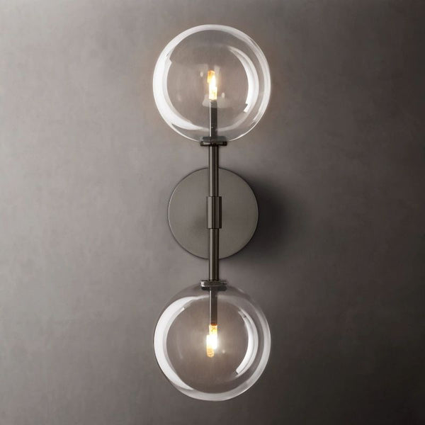 Glass Globe Linear Bedroom Sconce