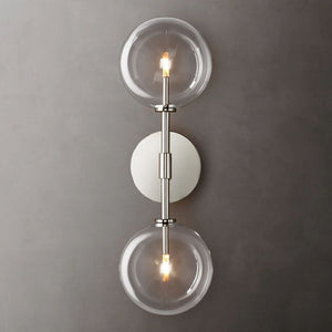 Glass Globe Linear Bedroom Sconce