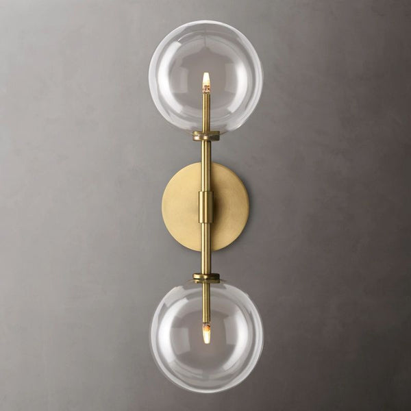 Glass Globe Linear Bedroom Sconce