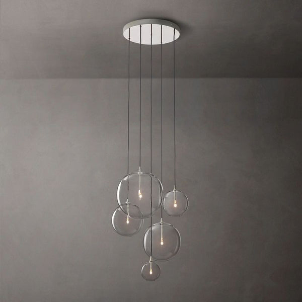 Glass Globe Mobile Cluster  Bed Room Chandelier 28"