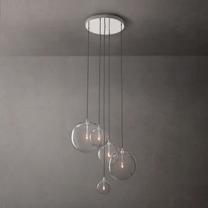 Glass Globe Mobile Cluster  Bed Room Chandelier 28"