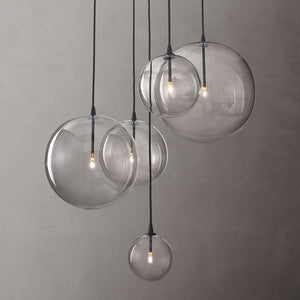 Glass Globe Mobile Cluster  Bed Room Chandelier 28"