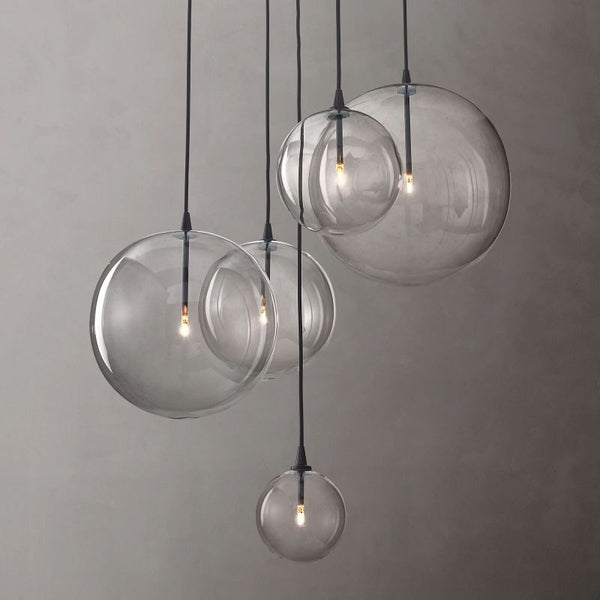 Glass Globe Mobile Cluster  Bed Room Chandelier 28"