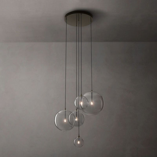 Glass Globe Mobile Cluster  Bed Room Chandelier 28"