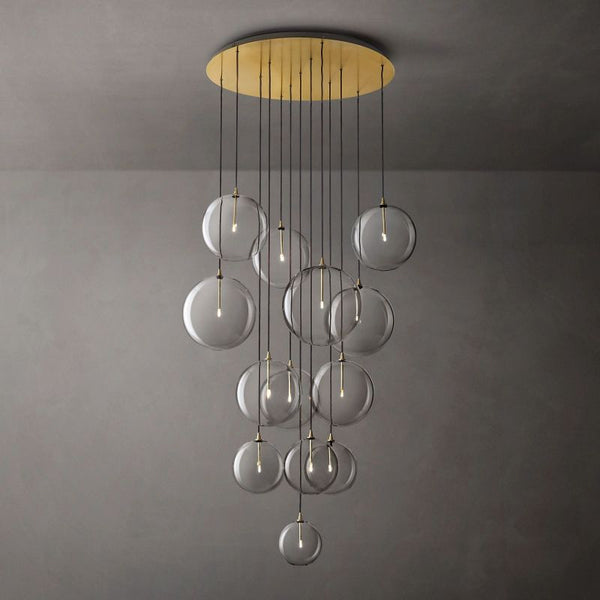 Glass Globe Mobile Cluster  Living Room Chandelier 44"