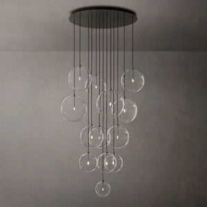 Glass Globe Mobile Cluster  Living Room Chandelier 44"