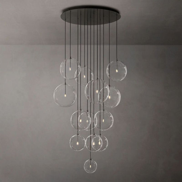 Glass Globe Mobile Cluster  Living Room Chandelier 44"