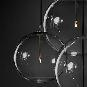 Glass Globe Mobile Cluster  Living Room Chandelier 44"