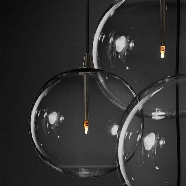 Glass Globe Mobile Cluster  Living Room Chandelier 44"