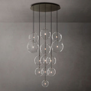 Glass Globe Mobile Cluster  Living Room Chandelier 44"