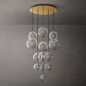 Glass Globe Mobile Cluster  Living Room Chandelier 44"