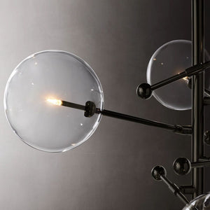 Glass Globe Mobile Six-arm  Living Room Chandelier 40"