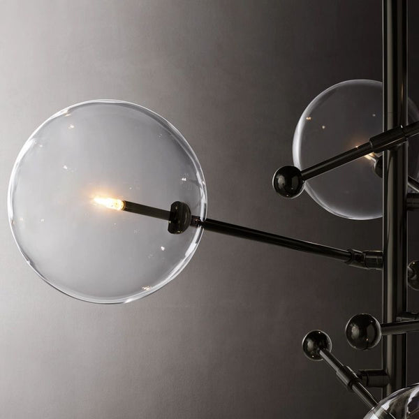 Glass Globe Mobile Six-arm  Living Room Chandelier 40"