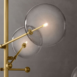 Glass Globe Mobile Six-arm  Living Room Chandelier 55"