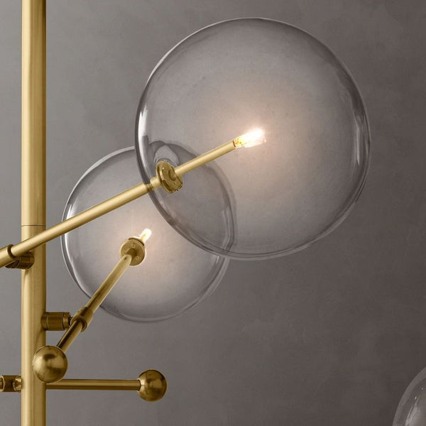 Glass Globe Mobile Six-arm  Living Room Chandelier 55"