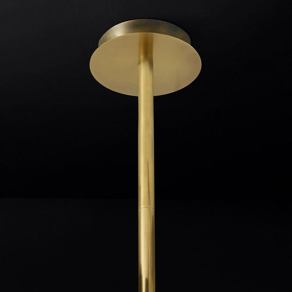 Glass Globe Mobile Three-arm Living Room Chandelier 46"