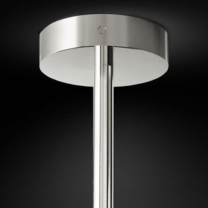 Glass Globe Mobile Three-arm Living Room Chandelier 46"