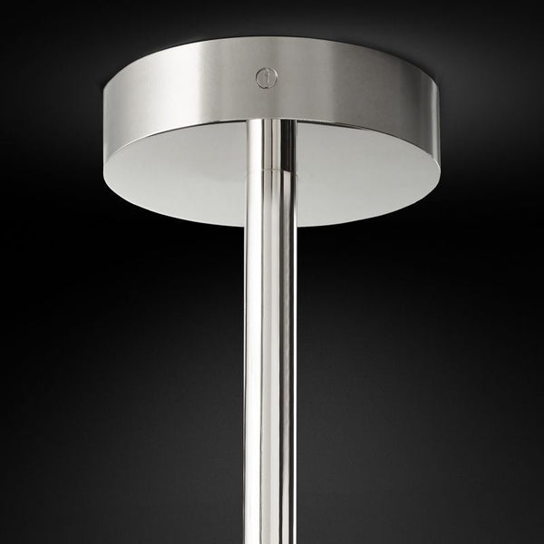 Glass Globe Mobile Three-arm Living Room Chandelier 46"