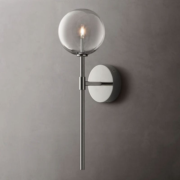 Glass Globe Bedroom Sconce