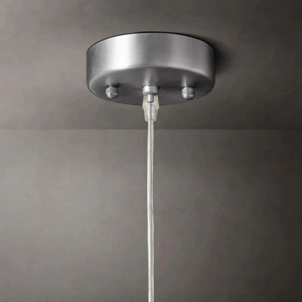 Halo Crystal Island Pendant 12"H