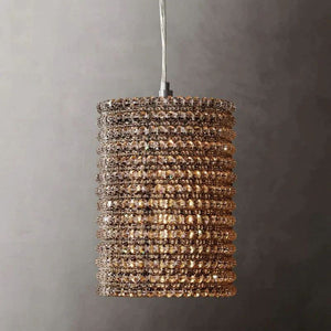 Halo Crystal Island Pendant 12"H