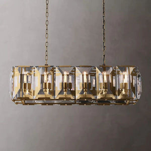 Harlou Crystal Rectangular Dining Room Chandelier 42"