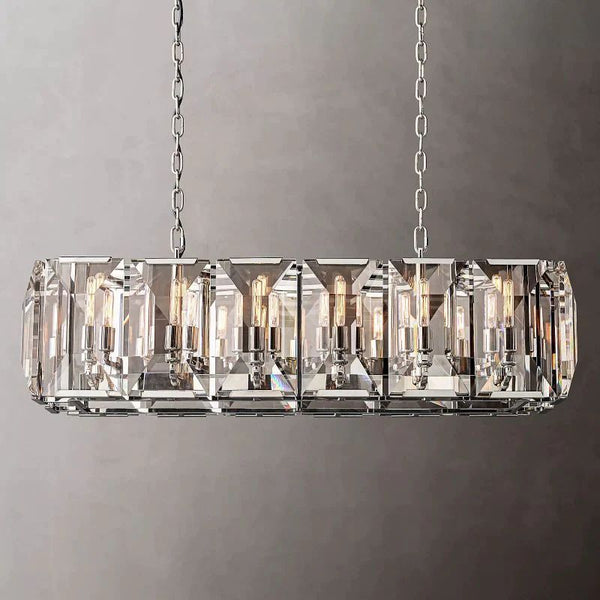 Harlou Crystal Rectangular Dining Room Chandelier 42"