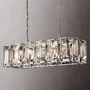 Harlou Crystal Rectangular Dining Room Chandelier 42"