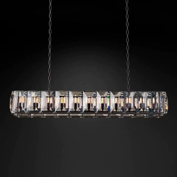 Harlou Crystal Rectangular Dining Room Chandelier 74"