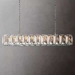 Harlou Crystal Rectangular Dining Room Chandelier 74"