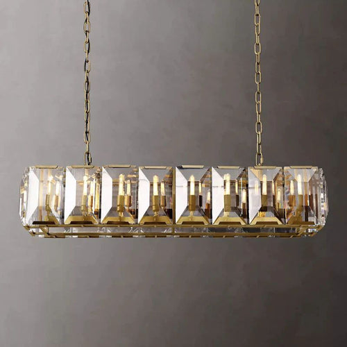Harlou Crystal Rectangular Dining Room Chandelier 54"