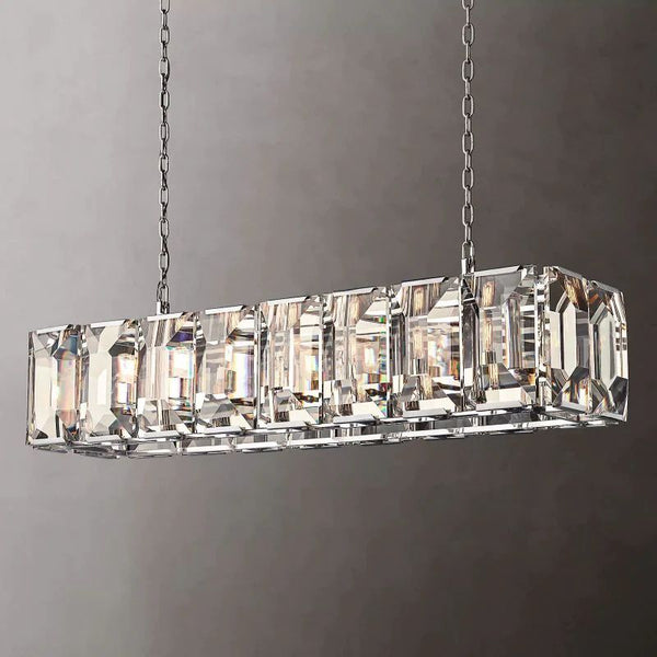 Harlou Crystal Rectangular Dining Room Chandelier 54"