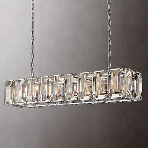 Harlou Crystal Rectangular Chandelier 62"