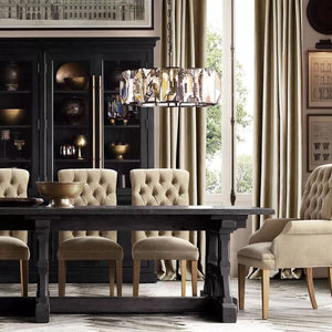 Harlou Crystal Round  Dining Room Chandelier 31"