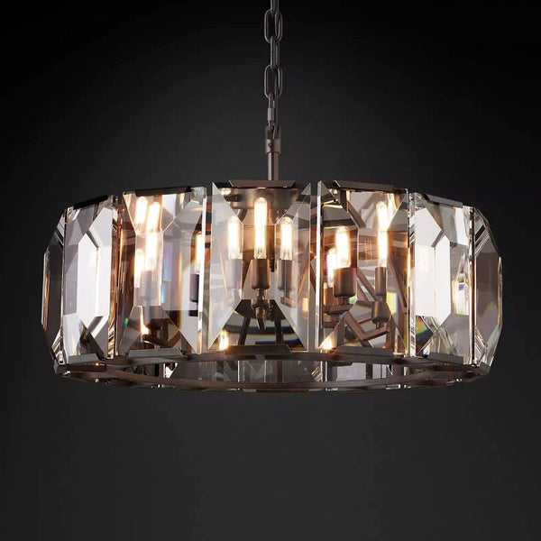Harlou Crystal Round  Dining Room Chandelier 31"