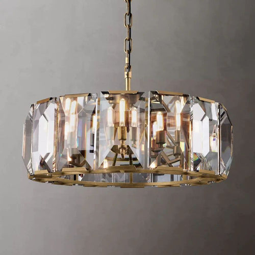 Harlou Crystal Round  Dining Room Chandelier 31"