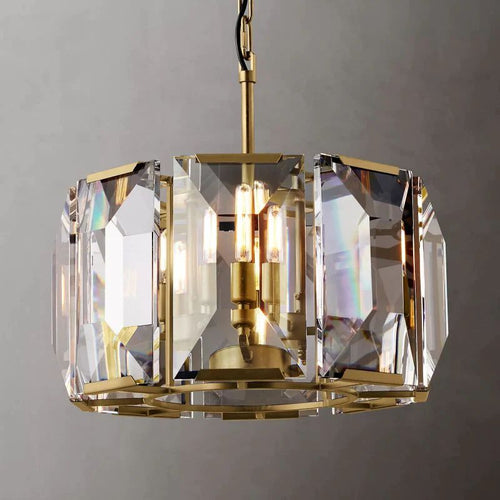 Harlou Crystal Round Living Room Chandelier 19"