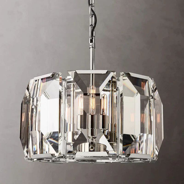 Harlou Crystal Round Living Room Chandelier 19"