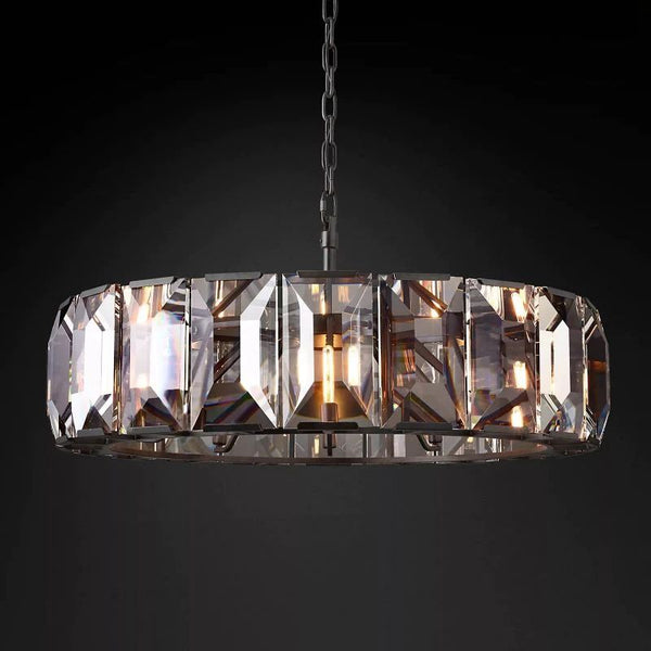 Harlou Crystal Round Living Room Chandelier 43"