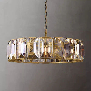Harlou Crystal Round Living Room Chandelier 43"