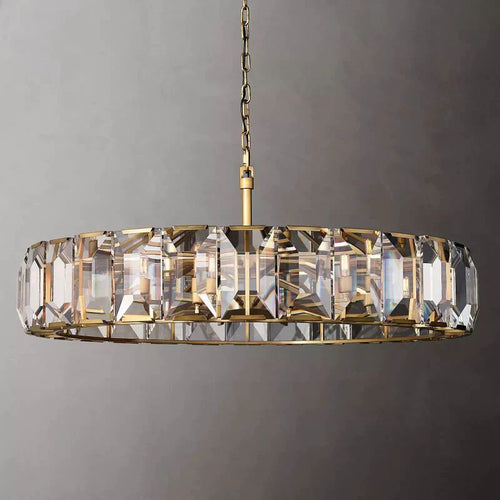 Harlou Crystal Round Living Room Chandelier 60"