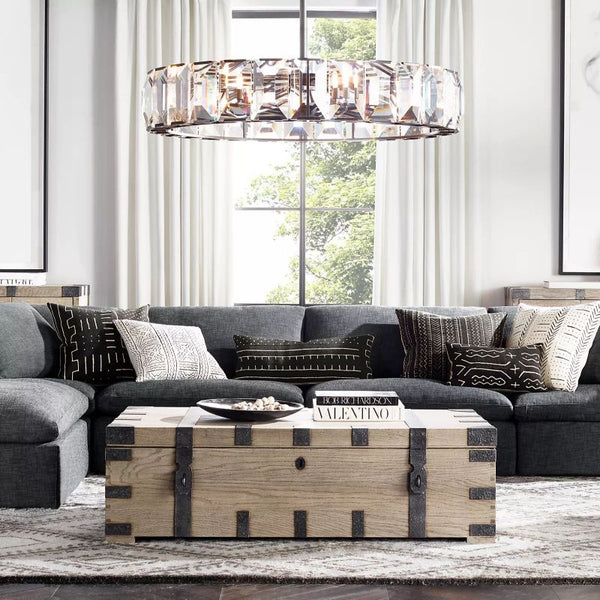 Harlou Crystal Round Living Room Chandelier 60"