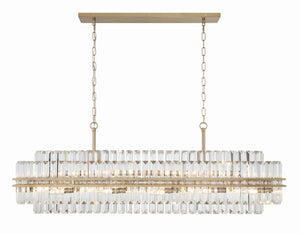 Hayes Rectangular Crystal 16 Light Chandelier